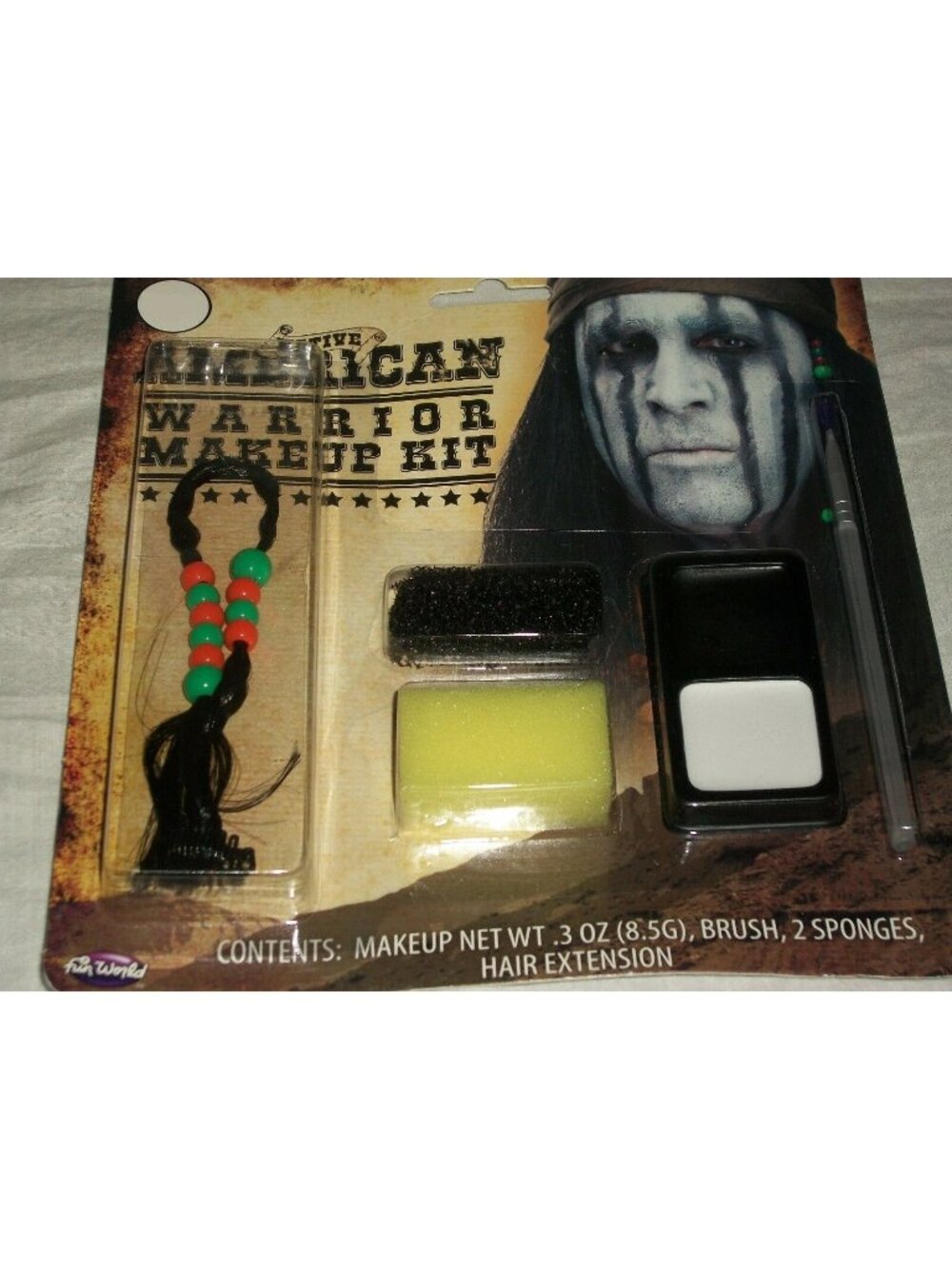 Halloween Native American Warrior Latex Beads Costume Makeup Kit Theater Stage